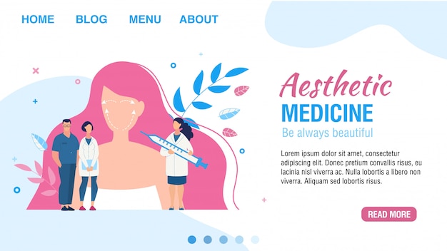 Landing Page Offering Aesthetic Medicine Service