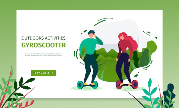 Offerte della pagina di destinazione trascorrere del tempo con gyroscooter