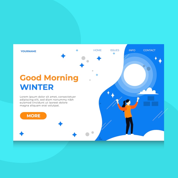 Vector 방문 페이지 특별 겨울