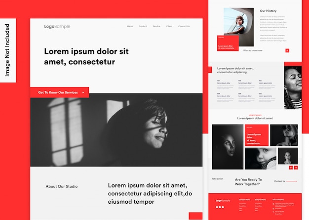 Landing page studio for photography studio