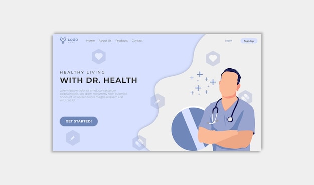 Landing Page suitable for Doctor or Medical Industries