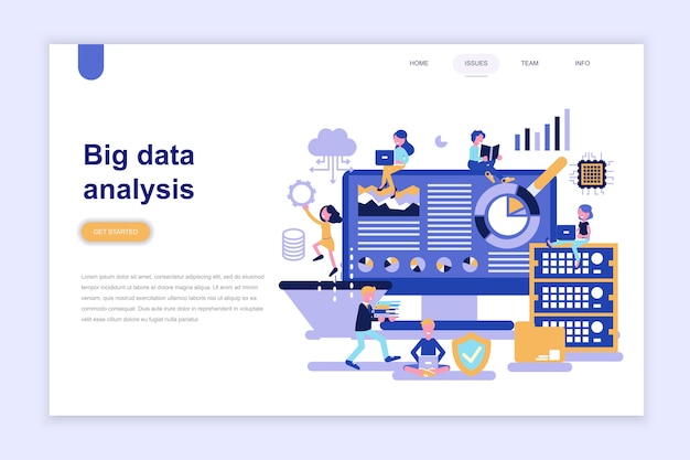 Landing page template of big data analysis