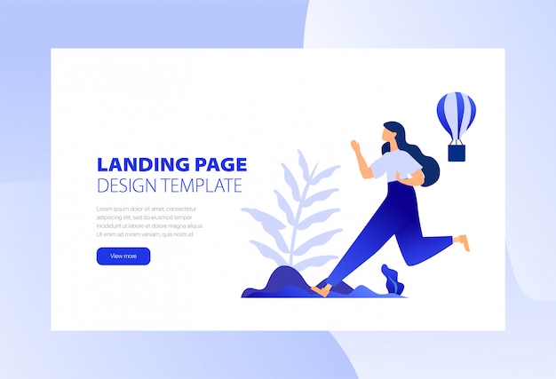 Vector landing page template clean