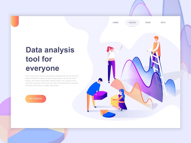 Landing page template of data analysis