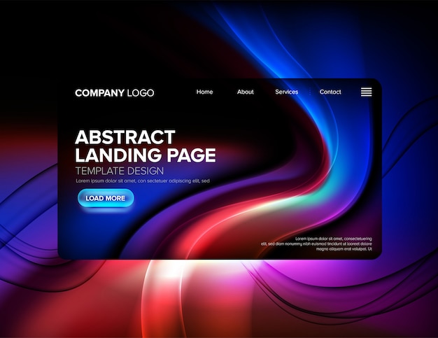 Landing page template design