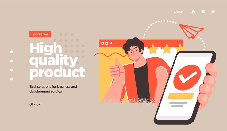 Vector 컴퓨터 소프트웨어 코딩 및 프로그래밍 개발의 방문 페이지 템플릿