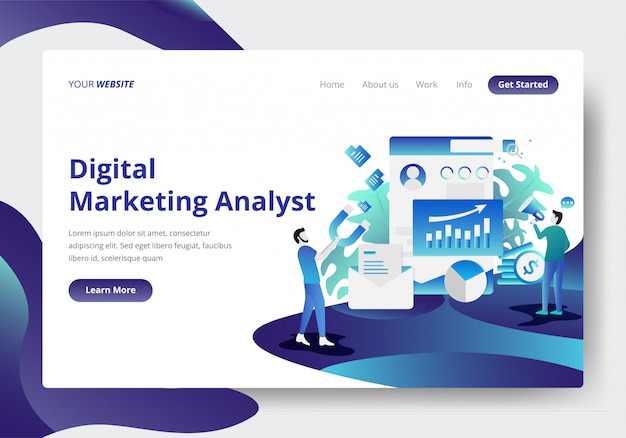 Landing page template of Digital Marketing Analyst