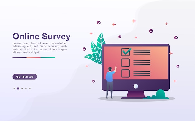 オンライン調査のランディングページテンプレート