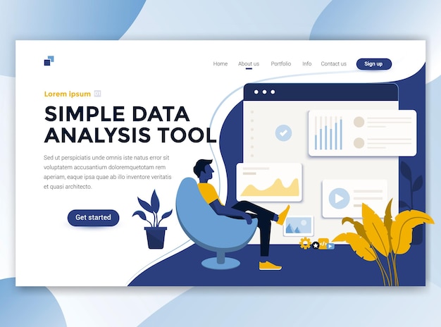 Шаблон целевой страницы инструмента анализа простых данных