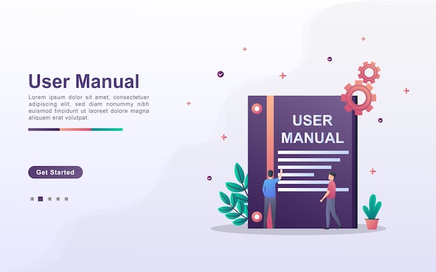 ユーザーマニュアルのランディングページテンプレート