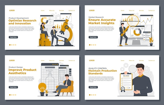 Landing page template productontwikkeling productontwerp marktonderzoek kwaliteitscontrole iso 9001