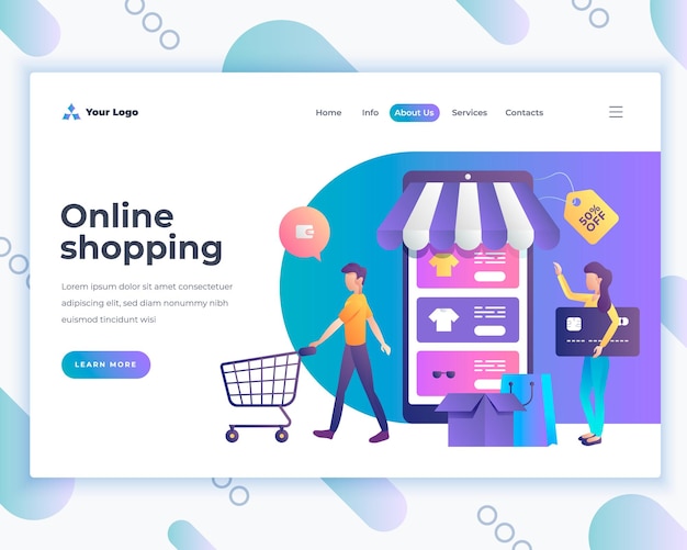 landing page template social media marketing concept with people modern flat design web page design for website and mobile website vector illustration