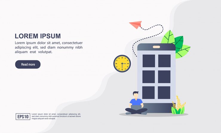 Vector landing page template. web and app development programming, coding, programming languages, flat illustration concept