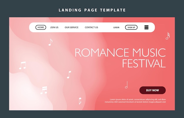 landing page template website presentation digital marketing flat design startup event party music