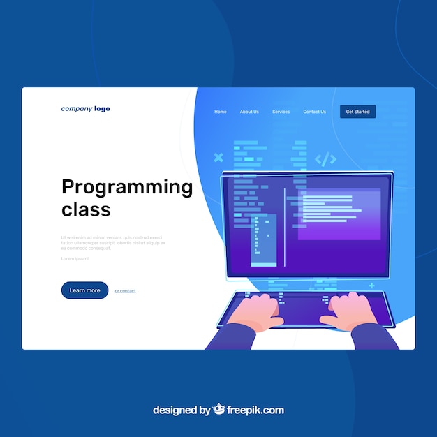 Шаблон целевой страницы с концепцией программирования