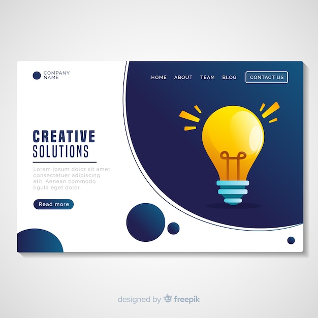 Vector landing page template