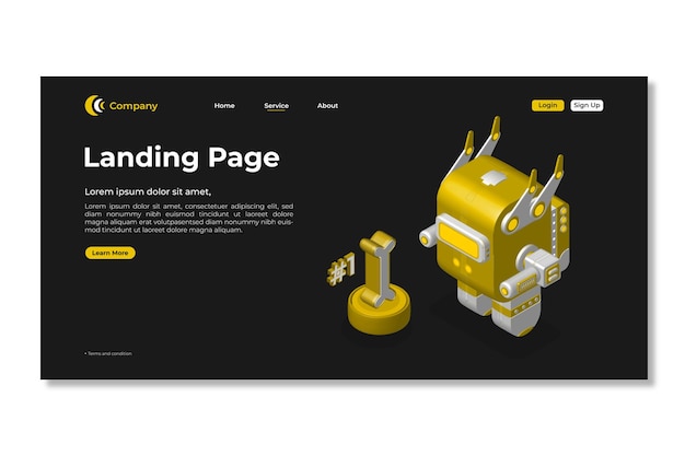 Landing page template.