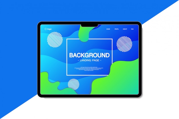 Vector landing page template