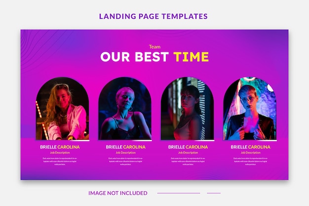 Landing Page Templates For Our Team