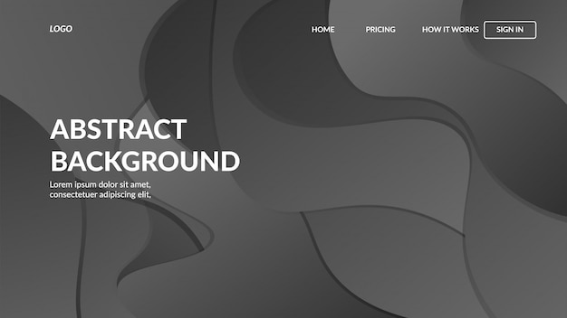 Modello web pagina di destinazione con design moderno astratto dinamico per siti web