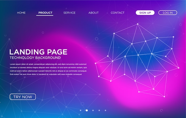 Landing page website background template design