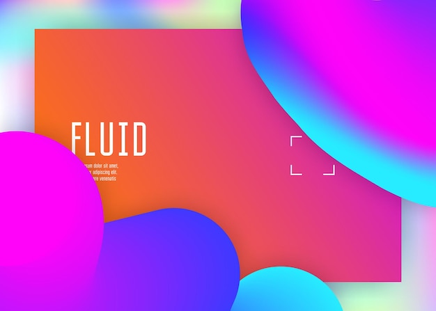 Landing page with liquid dynamic elements and fluid shapes