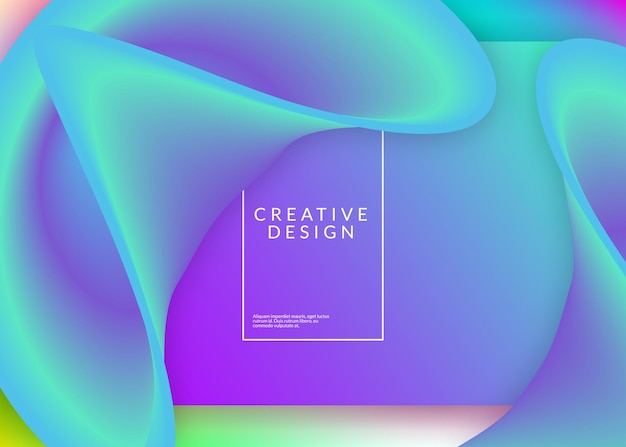 Landing page with liquid dynamic elements and fluid shapes