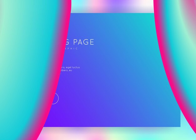 Landing page with liquid dynamic elements and fluid shapes