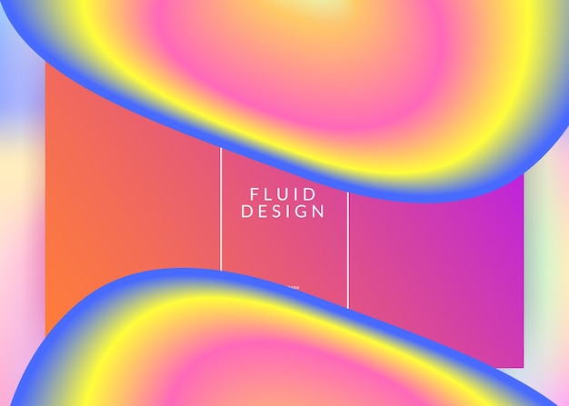 Landing page with liquid dynamic elements and fluid shapes