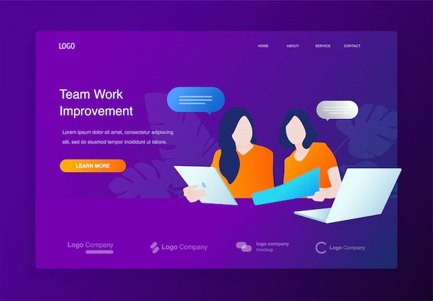 Vector landing page