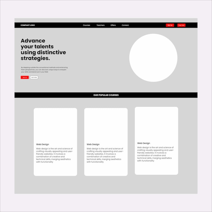 Vector landing page