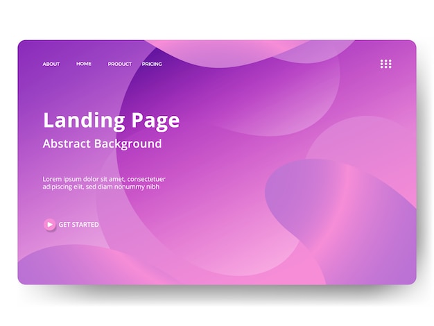 Landingspagina of websjabloon in modern abstract ontwerp