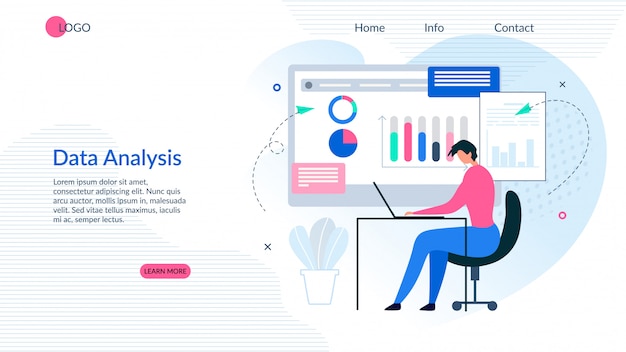 Landingspagina presenteert effectieve data-analyse app