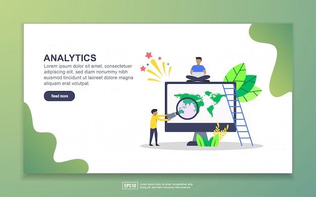 Landingspagina sjabloon van analytics