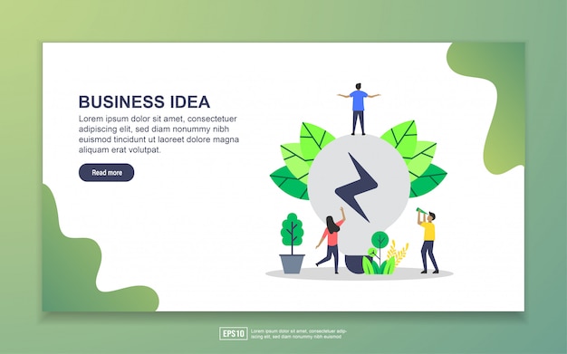 Landingspagina sjabloon van bedrijfsidee. modern plat ontwerpconcept webpaginaontwerp voor website en mobiele website