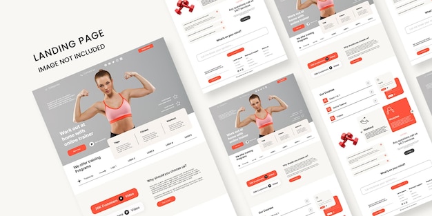 Landingspagina van de website van de yogacursus