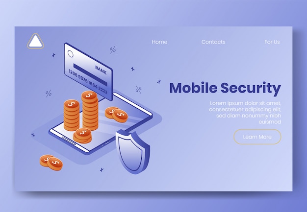 Landingspagina websjabloon. digitaal isometrisch ontwerpconcept