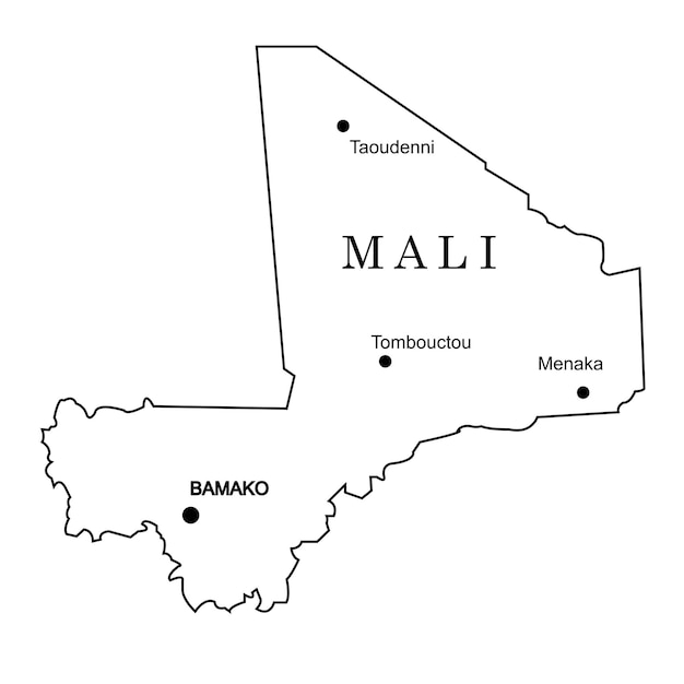 Landkaart van Mali