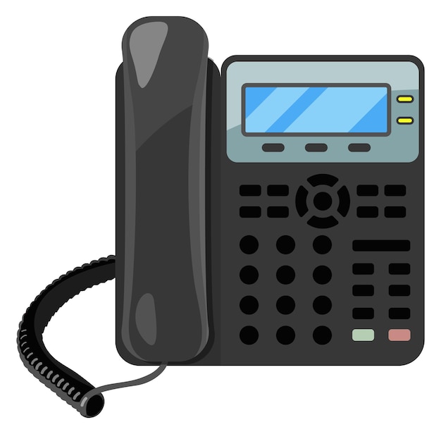 Vector landline office phone cartoon icon business communication symbol