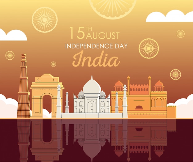 Landmarks places of india independence day