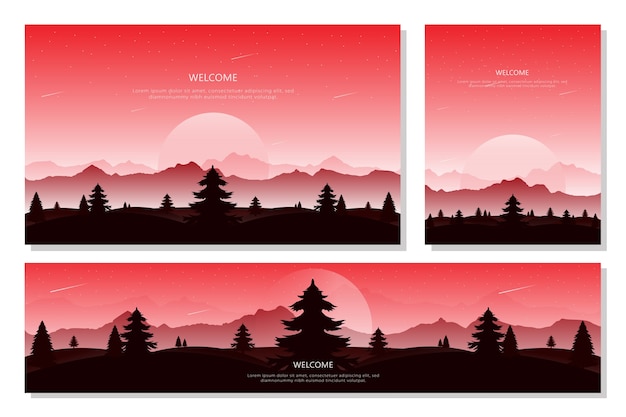 Landscape  Banner Set