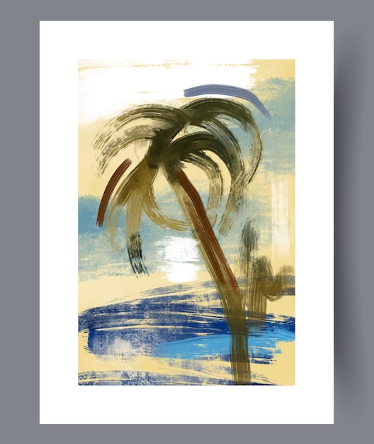 Landscape beach summer resort wall art print