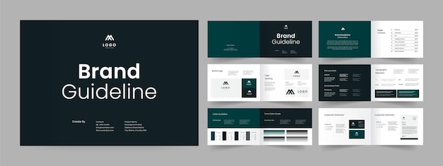 Vector landscape brand guidelines layout template