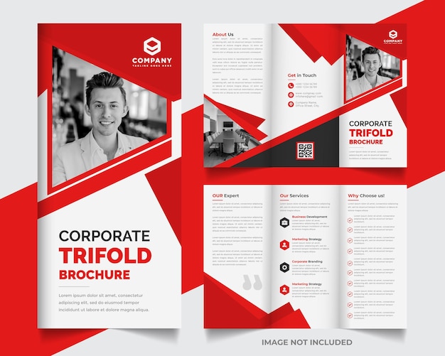 Vector landscape brochure company profile design