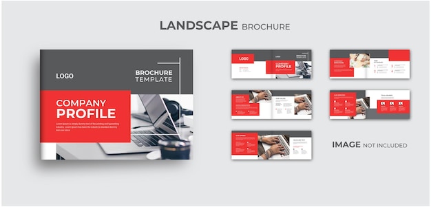 landscape brochure template an Modern minimal design