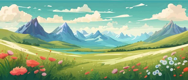 Premium Vector | The landscape in different places is rich and ...