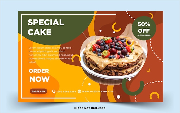 landscape food banner vector template
