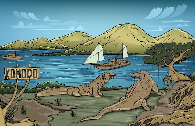 Landscape of Komodo Island