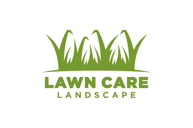 Vector landscape logo for lawn or gardening business organization or website