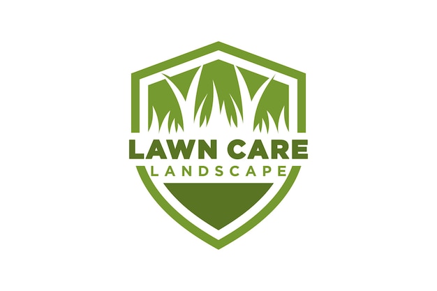 Landscape logo for lawn or gardening business organization or website